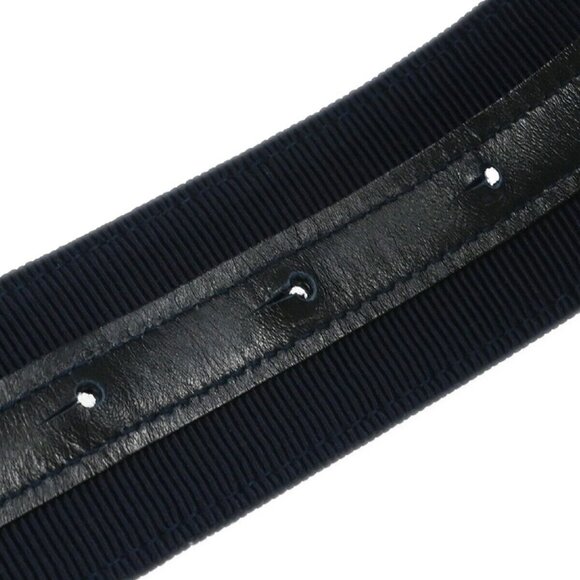 Salvatore Ferragamo Navy Canvas Belt #S 8046 Small Good 153866 main image 10